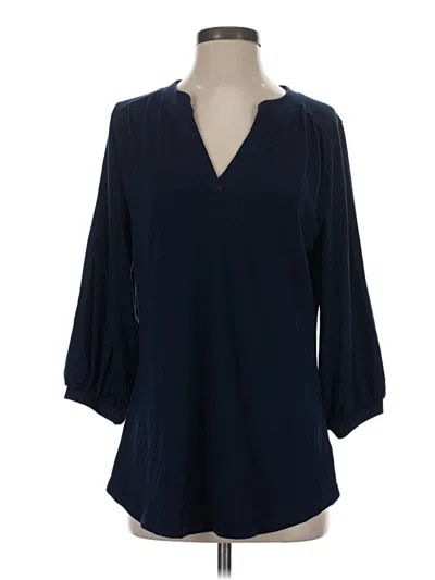 Pre-owned Lildy 3/4 Sleeve Blouse In Blue