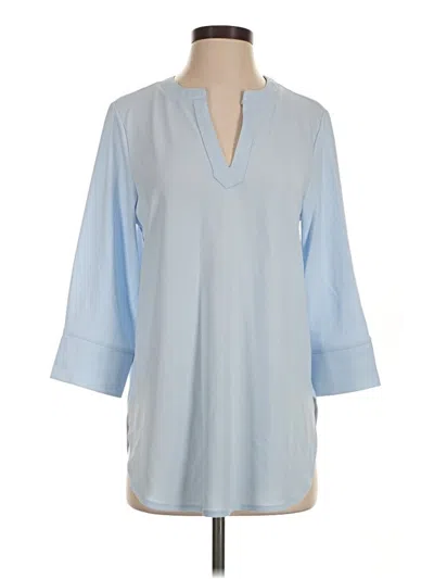 Pre-owned Lildy 3/4 Sleeve Blouse In Blue