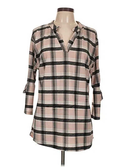 Pre-owned Lildy 3/4 Sleeve Blouse In Brown