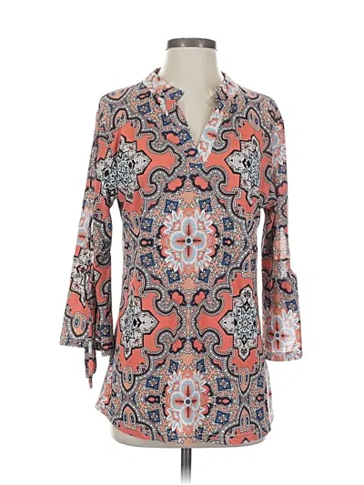 Pre-owned Lildy 3/4 Sleeve Blouse In Orange