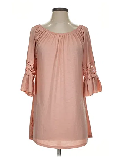 Pre-owned Lildy 3/4 Sleeve Blouse In Pink