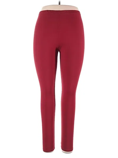 Pre-owned Lildy Active Pants In Burgundy