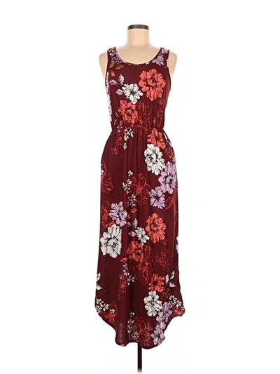 Pre-owned Lildy Casual Dress In Burgundy