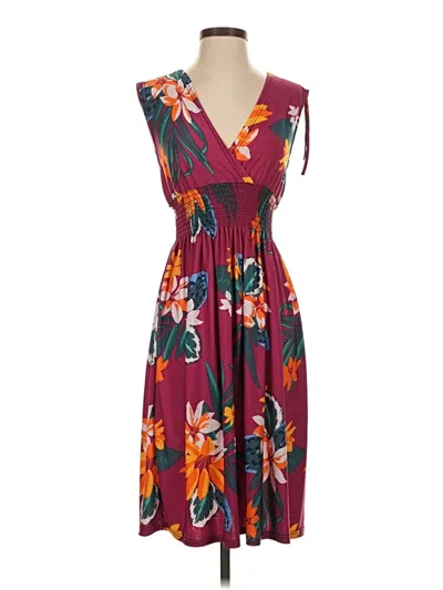 Pre-owned Lildy Casual Dress In Burgundy