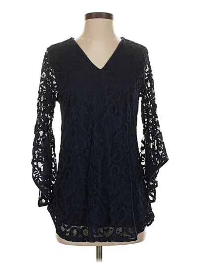 Pre-owned Lildy Long Sleeve Blouse In Black