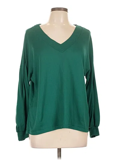 Pre-owned Lildy Long Sleeve Blouse In Green