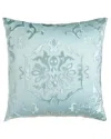 Lili Alessandra Morocco Square Pillow In Seafoam (blue)
