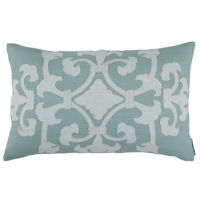 Lili Alessandra Angie 100% Linen Damask Lumbar Pillow