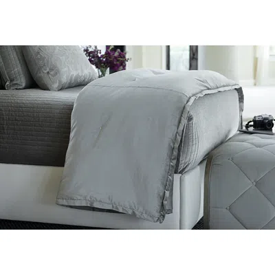 Lili Alessandra Aria Personal Throw In Light Grey
