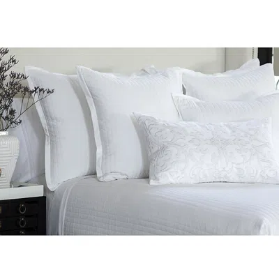 Lili Alessandra Aria Quilted European Pillow, 26 X 26 In White