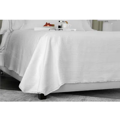 Lili Alessandra Battersea Quilted Coverlet, Queen In White