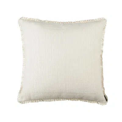 Lili Alessandra Battersea Silk Euro Pillow In White