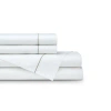Lili Alessandra Bella 300 Thread Count 100% Cotton Percale Pillowcase In White
