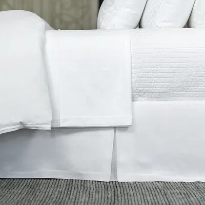 Lili Alessandra Bloom Tailored 3 Panel Bed Skirt In White