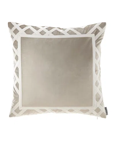 Lili Alessandra Karl Square Pillow, 24 X 24 In Beige