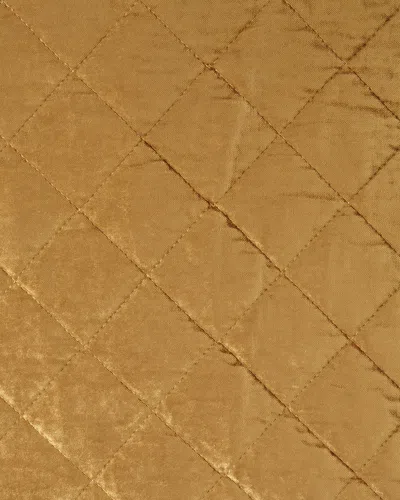 Lili Alessandra Chloe Velvet Coverlet In Yellow