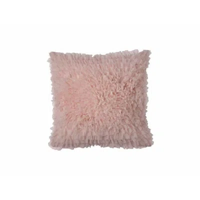 Lili Alessandra Coco Sheer Feathers Throw Pillow In Blush
