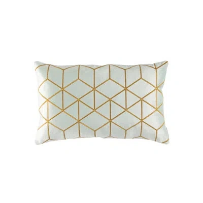 Lili Alessandra Cube Embroidered Velvet Pillow