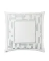 Lili Alessandra Capri Linen Euro Decorative Pillow, 28 X 28 In Aquamarine