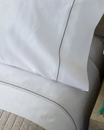 Lili Alessandra Dana Pillowcase Pair, King In White/raffia