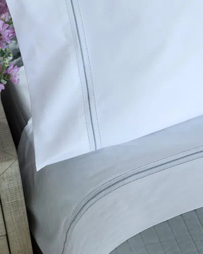 Lili Alessandra Bella Cotton Standard Pillowcase, Pair In White/spa