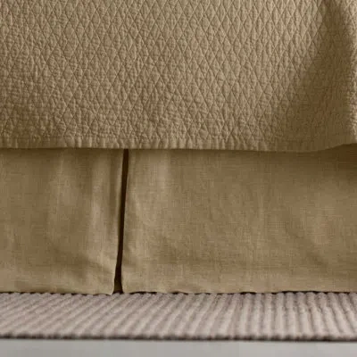 Lili Alessandra Dawn Tailored Bed Skirt In Croissant