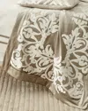 Lili Alessandra Diana Fawn Velvet Throw In Beige