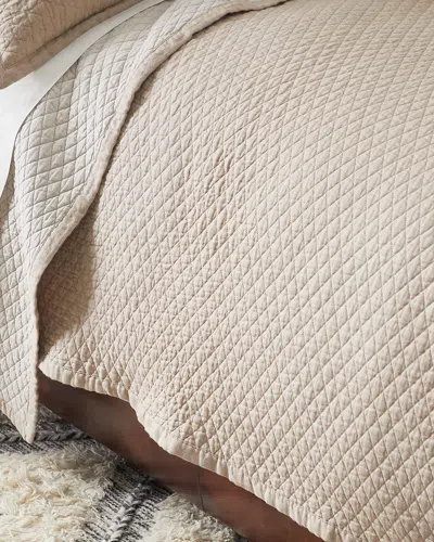 Lili Alessandra Dove King Coverlet In Trench Coat