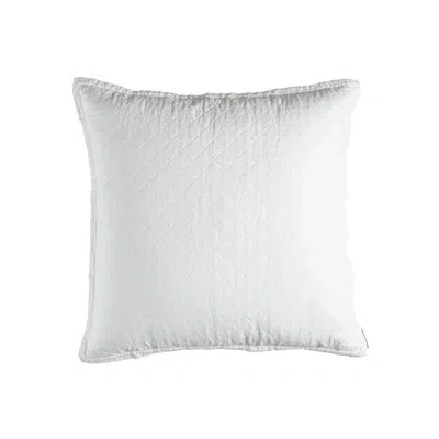 Lili Alessandra Emily European Linen Euro Pillow In White