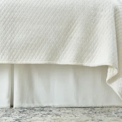 Lili Alessandra Enzo Bed Skirt In Ivory