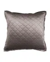 Lili Alessandra European Chloe Velvet Sham In Ice Silver