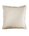 Lili Alessandra European Chloe Velvet Sham In Ivory