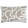 Lili Alessandra Geo Small Rectangle Pillow In Raffia/white
