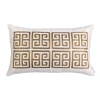 Lili Alessandra Guy Basketweave Rectangular Throw Pillow In Gold