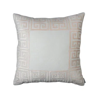 Lili Alessandra Guy Border Basketweave Throw Pillow In Brown