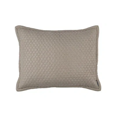 Lili Alessandra Laurie Diamond Quilted Basketweave Pillow Cover And Insert In Brown