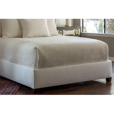 Lili Alessandra Laurie Silk Coverlet In Ivory