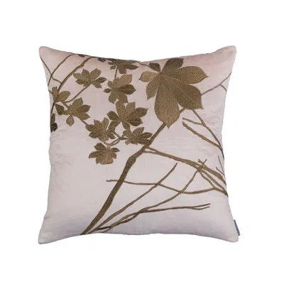 Lili Alessandra Leaf Square Velvet Pillow Cover & Insert In Multi