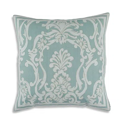 Lili Alessandra Louie Square Pillow In Spa/white