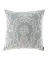 Lili Alessandra Maria Square Applique Decorative Pillow In Blue