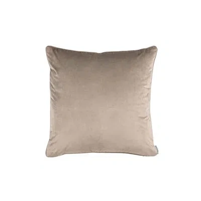 Lili Alessandra Milo Unquilted Square Velvet Pillow Cover & Insert In Brown