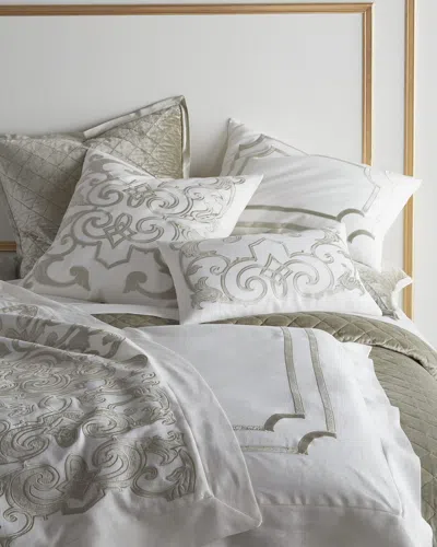 Lili Alessandra Mozart Pillow, 24"sq. In Silver