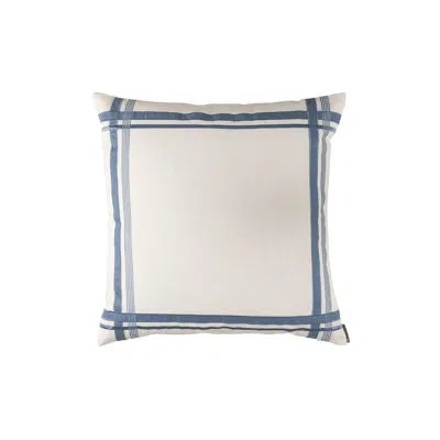 Lili Alessandra Oliver Linen Euro Square Pillow Cover & Insert In Blue