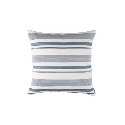Lili Alessandra Oliver Linen Throw Square Pillow Cover & Insert In Blue