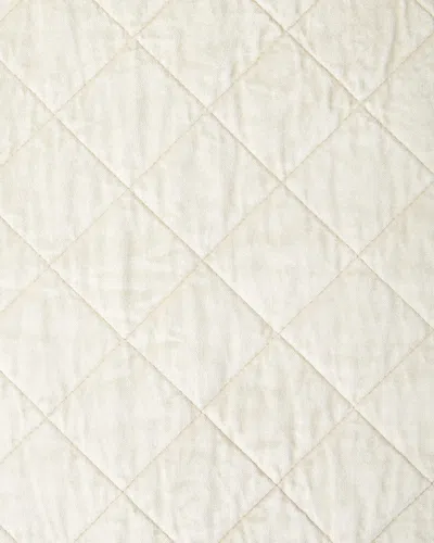 Lili Alessandra Queen Chloe Velvet Coverlet In Ivory