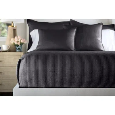 Lili Alessandra Retro Black Microfiber Coverlet