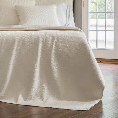 Lili Alessandra Retro Coverlet In Ivory