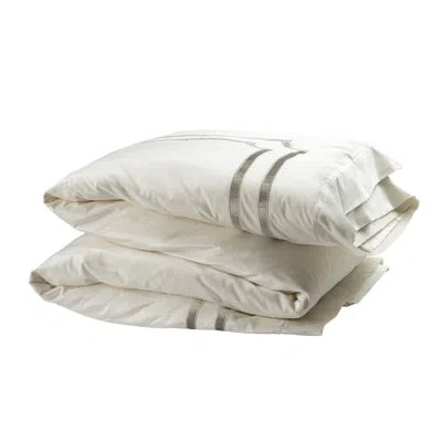 Lili Alessandra Soho Velvet Duvet Cover In Ivory,fawn