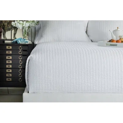Lili Alessandra Tessa Linen Coverlet In White