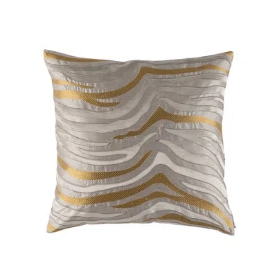 Lili Alessandra Tiger Silk Throw Square Pillow In Brown